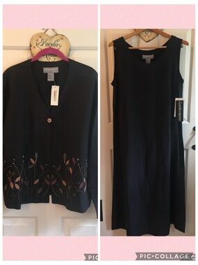 🌸Silk/Linen Dress & Jacket Set🌸